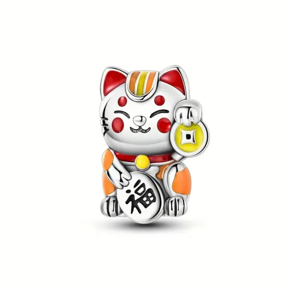 Lucky Cat Charm for Pandora Bracelets - Picture 6 of 10